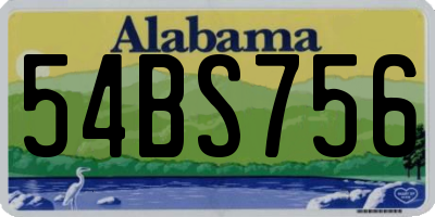 AL license plate 54BS756
