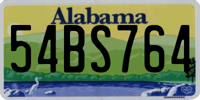 AL license plate 54BS764