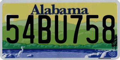 AL license plate 54BU758