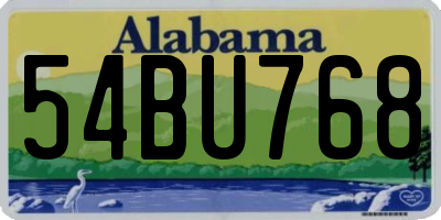 AL license plate 54BU768