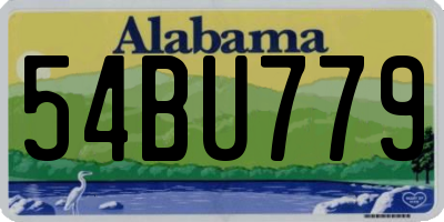 AL license plate 54BU779