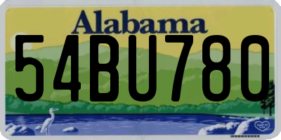 AL license plate 54BU780