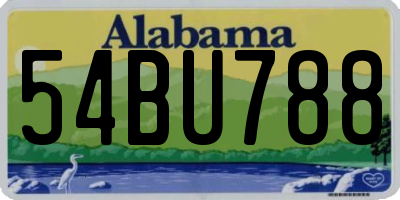 AL license plate 54BU788