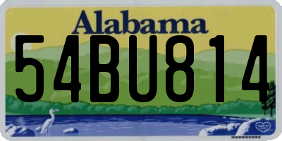 AL license plate 54BU814