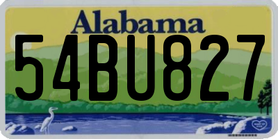 AL license plate 54BU827