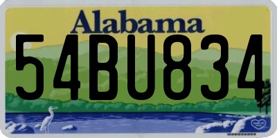 AL license plate 54BU834