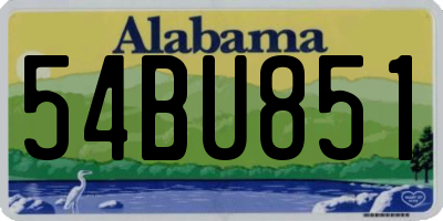 AL license plate 54BU851
