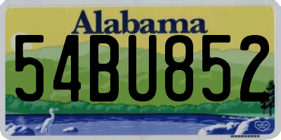 AL license plate 54BU852