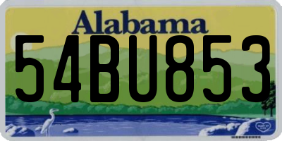 AL license plate 54BU853