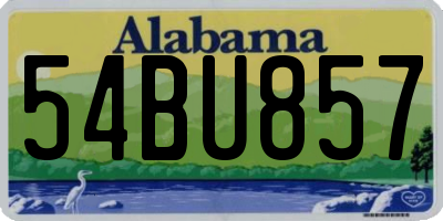 AL license plate 54BU857
