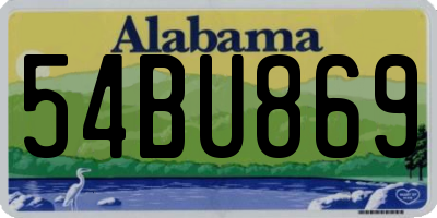 AL license plate 54BU869