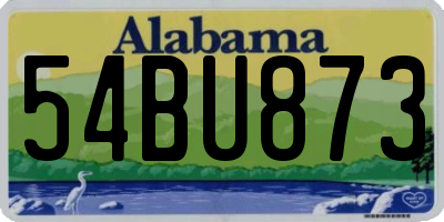 AL license plate 54BU873