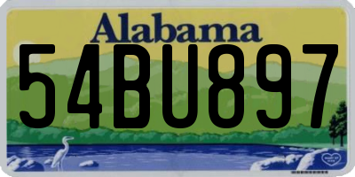 AL license plate 54BU897