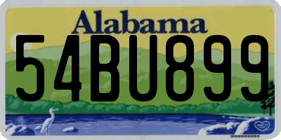 AL license plate 54BU899