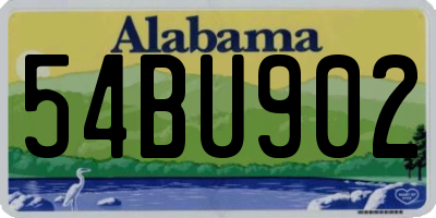 AL license plate 54BU902