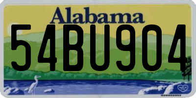 AL license plate 54BU904