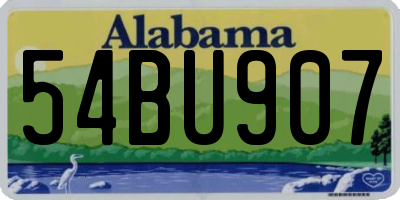 AL license plate 54BU907