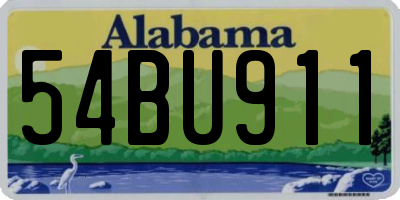 AL license plate 54BU911