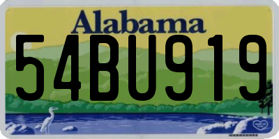 AL license plate 54BU919