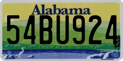 AL license plate 54BU924