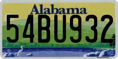 AL license plate 54BU932