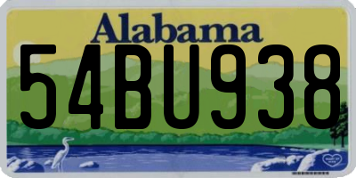 AL license plate 54BU938