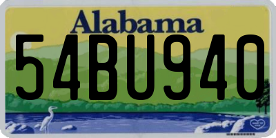 AL license plate 54BU940