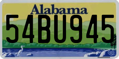 AL license plate 54BU945