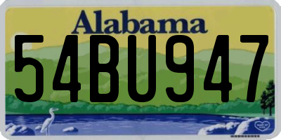 AL license plate 54BU947