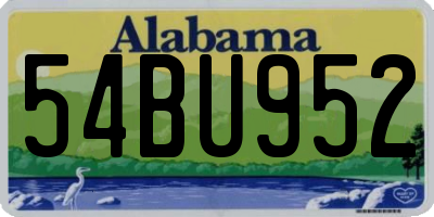 AL license plate 54BU952