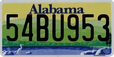 AL license plate 54BU953