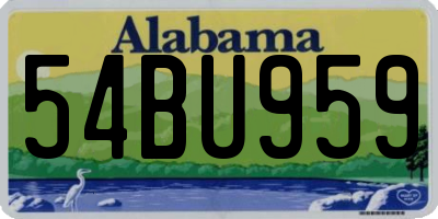 AL license plate 54BU959