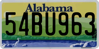 AL license plate 54BU963