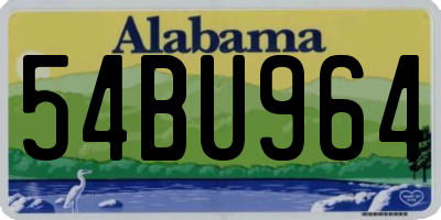 AL license plate 54BU964