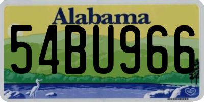 AL license plate 54BU966