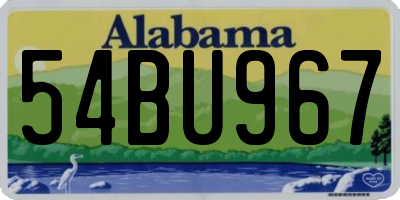 AL license plate 54BU967