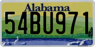 AL license plate 54BU971