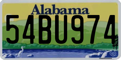 AL license plate 54BU974