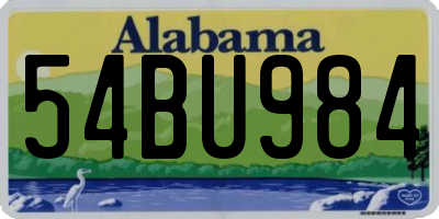 AL license plate 54BU984