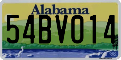 AL license plate 54BV014