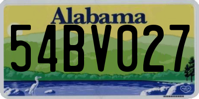AL license plate 54BV027