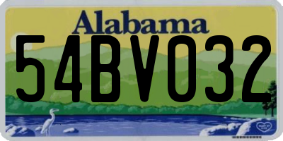 AL license plate 54BV032