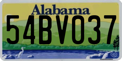 AL license plate 54BV037