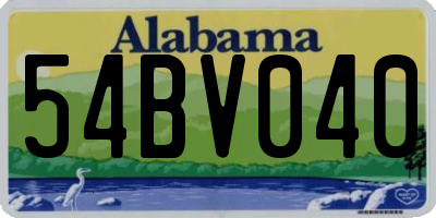 AL license plate 54BV040