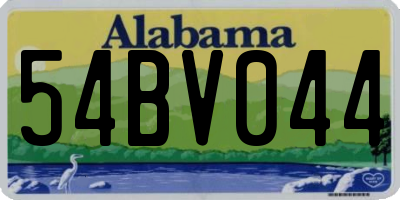 AL license plate 54BV044