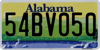AL license plate 54BV050