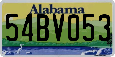 AL license plate 54BV053