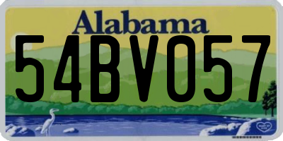 AL license plate 54BV057