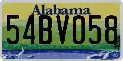 AL license plate 54BV058
