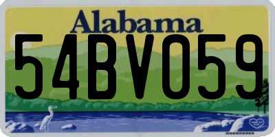 AL license plate 54BV059